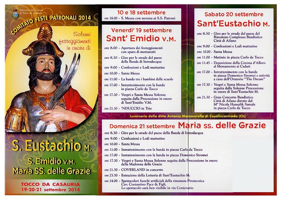 Feste Patronali, 19-21 settembre 2014
